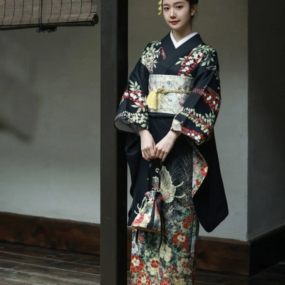 

Kimono Women's Formal Dress Traditional Vintage Vibration Sleeves Japanese Style Clothing Long Kimono Traditional