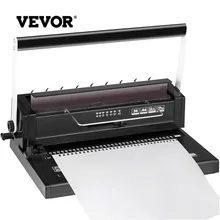 VEVOR – Machine manuelle de reliure de bobines, perforateur de papier en spirale, poinçon de fil, insertion de papiers A4, 34 trous