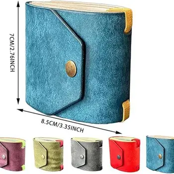 Portafoglio in Pelle PU / Porta Soldi con Accesso Rapido, Organizzatore per Contanti, Clip Portasoldi, Custodia Porta Banconote, Tasca Portafoglio
