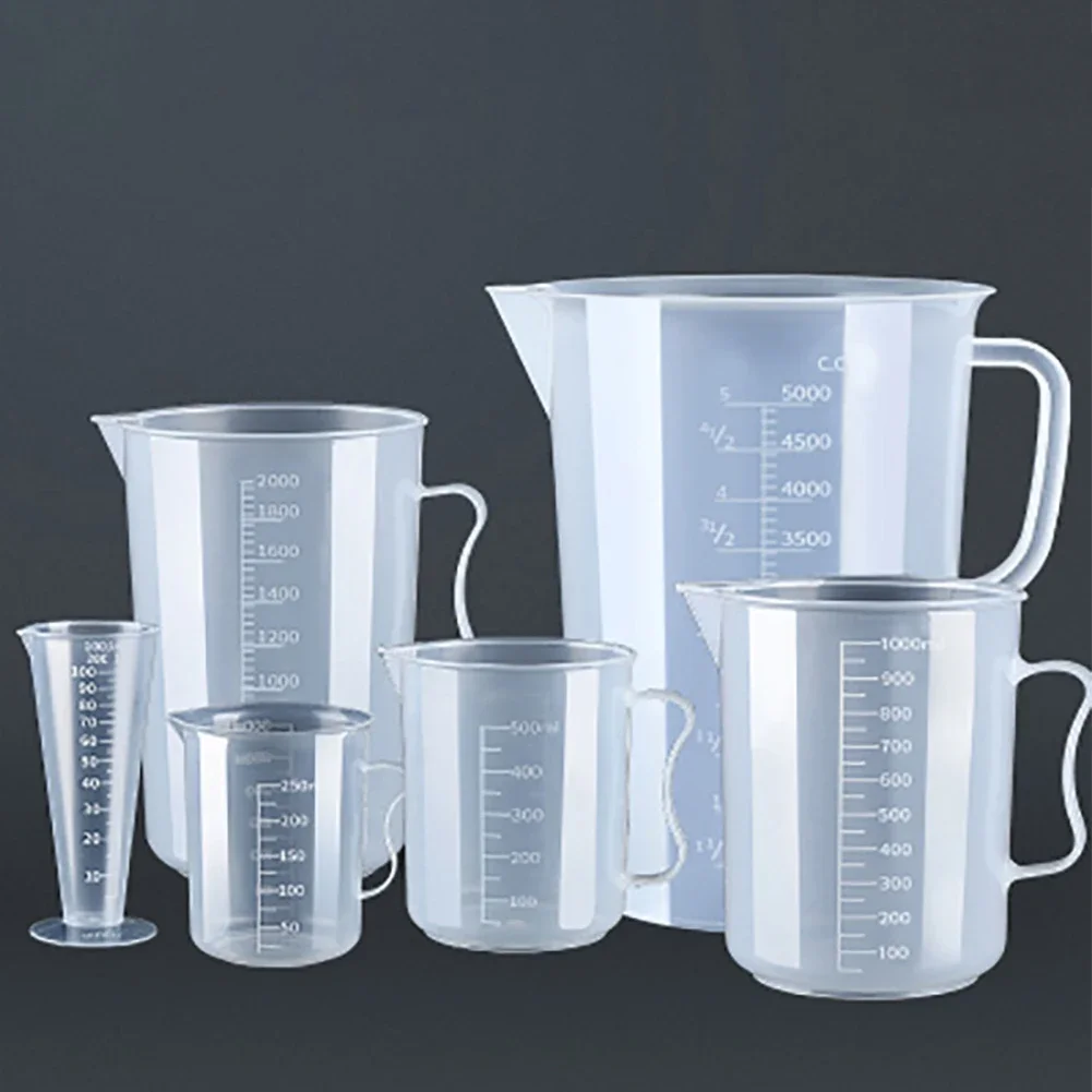 

Plastic Measuring Jug Beaker Transparent Measuring Cup Chemical Resistant Household Kitchen Plastic Cooking Tool Transparent Cup