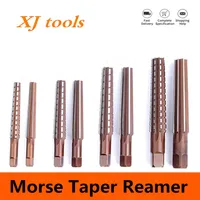 Alloy Tool Stee Hand Reamer,Mohs Reamer MT1/MT2/MT3/MT4 International Standards,Finishing,Roughing,Mechanical Lathe 2 Pcs 1