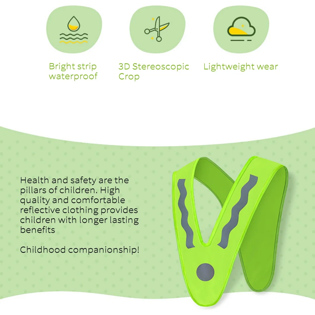 New Night Run Children's Lightweight Shoulder Vest Protective Safety Vest High Brightness Wear resistant Reflective Clothing