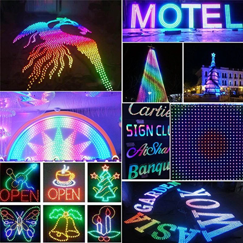 500-1000pc WS2811 RGB LED Modules 12mm String Light IP68 DC12V Waterproof Connector Programmable 18AWG Green Wire Led Pixel Lamp