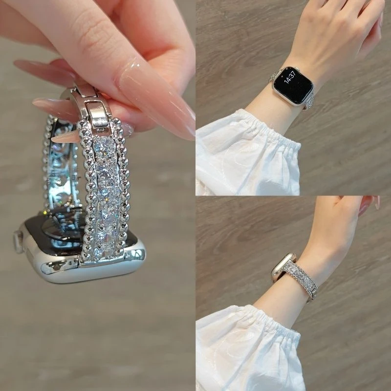 Luxury Sparkling Zircon Diamond Watch Strap