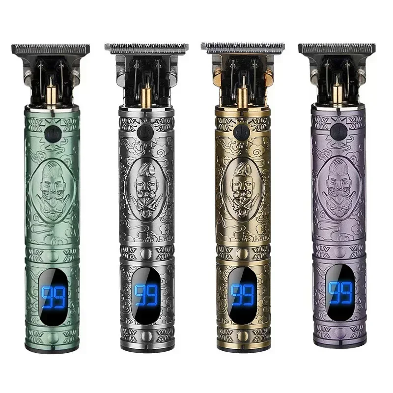 

RESUXI JM-700AL Professional Hair Clippers for Men LCD Digital Display Metal Body Retro Styling Oil Head Engraving Hair Trimmer