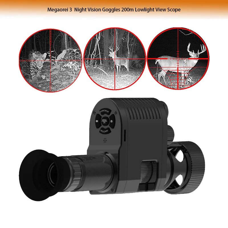 

Megaorei 3 Night Vision Goggles Monocular Optics 850nm Laser IR Infrared Camera Video Photo Record For Hunting Surveillance