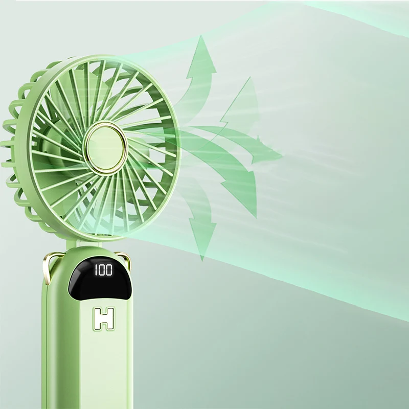 Mini Handheld Small Fan Portable Silent Office Desk Student On Dormitory Charging Outdoor Hand Holding Fan