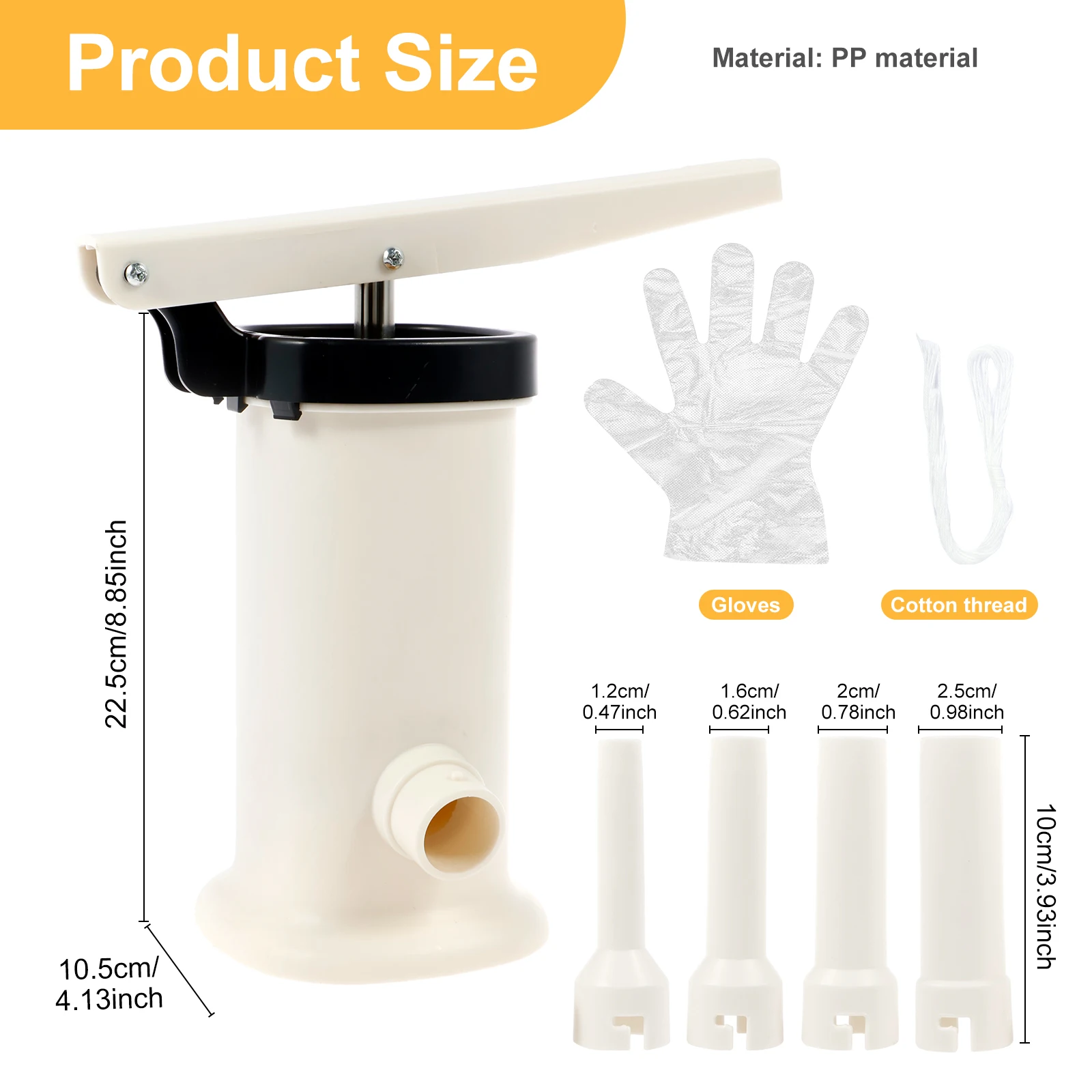 Manual Sausage Stuffer Machine Plastic Vertical Sausage Filling Machine Household Kitchen Homemade Tool Filler