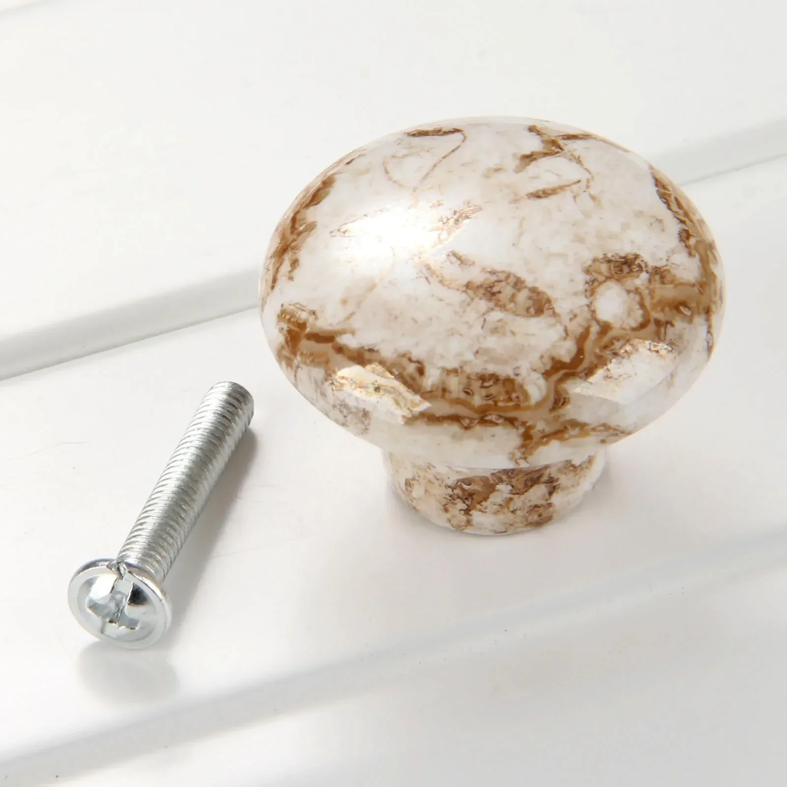 1Pc Antique Furniture Door Knobs & Handles Marble Ceramic Kitchen Cupboard Cabinet Wardrobe Dresser Drawer Knob Pulls 32/37mm furniture knobs