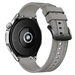 Versatile 22mm Nylon Silicone Watch Strap Bracelet for 22MM (Gray Black)