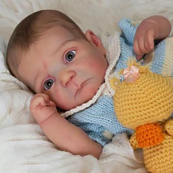 Kit bambola rinata da 20 pollici Ducklin Soft Touch Parti di bambola non verniciate non finite Colore fresco Kit bambola vuota fai da te Bebe con corpo e occhi