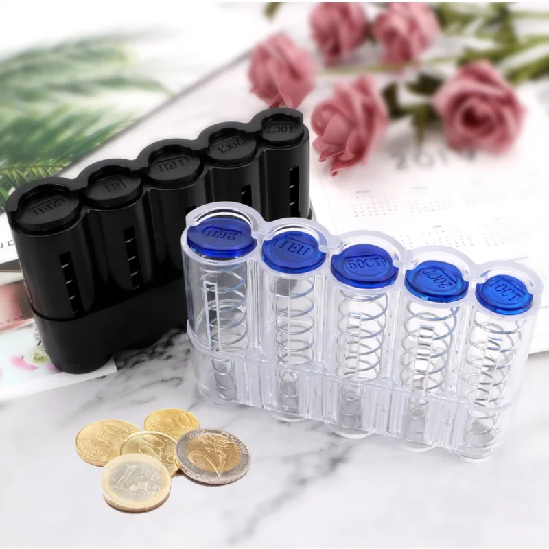 

Creative Storage Coins Purse Storage Box Euro Coin Dispenser Coin Holder Case High Quality Wallet Holders Money Boxes Coin Bank