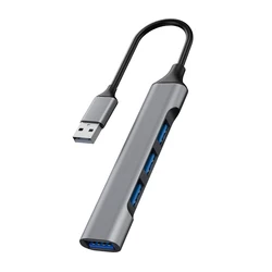 4 - Port USB 3.0 Hub with Expansion Capabilities (Gray - 1pcs)