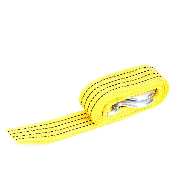 Car Towing Strap 3M 4M 5M Car Tow Cable Pulling Rope Nylon Steel Hook Emergency Rescue Tools Accessories For Trailer Off Road