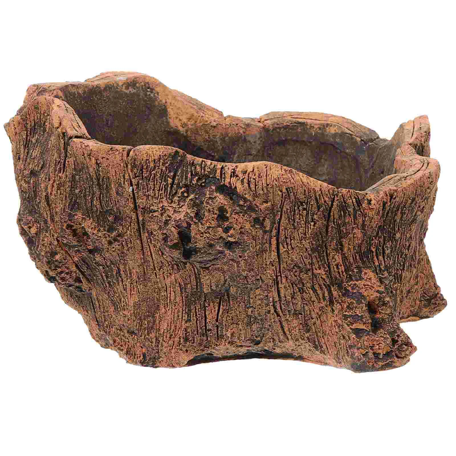 

Concrete Planter Faux Wood Flowerpot Cement Flower Planter Cement Planter Cement Craft