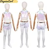 Kids Rumi Cosplay Girls Clothing Vest Shorts Belt Waistchain Fantasia Kpop Demon 2025 Cartoon Hunters Costume Halloween Suit