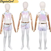 Kids Rumi Cosplay Girls Clothing Vest Shorts Belt Waistchain Fantasia Kpop Demon 2025 Cartoon Hunters Costume Halloween Suit