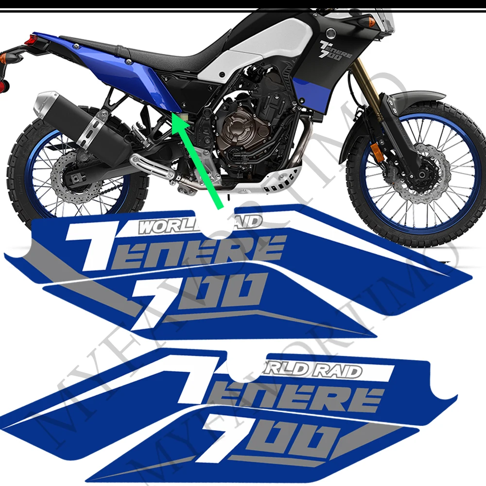 FOR YAMAHA Tenere T700 XTZ 700 T7 Motorcycle Fuel Tank Stickers Pad Decal Set Kit Protector Trunk Luggage 2019 2020 2021