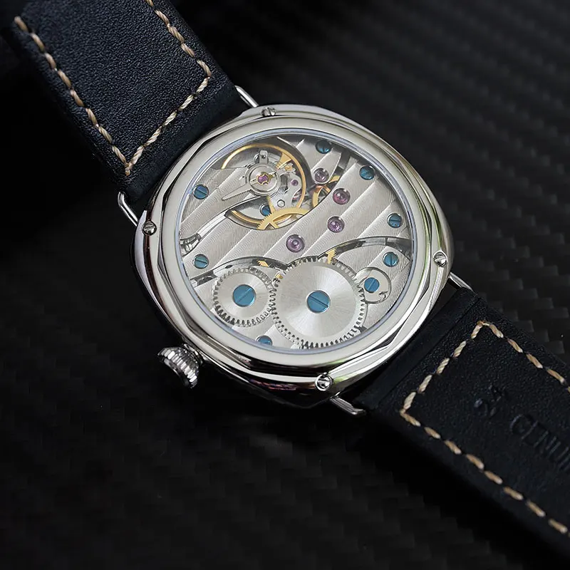 Milifortic E064 Manual Wind Mechanical Watches Luminous 44mm Sandwich Dial Homage Retro Wristwatches for Men - 4
