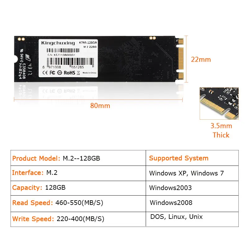 KingSpec m.2 SSD 2242 64GB 128GB 256gb 512gb