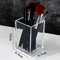 Acrylic Makeup Brush Storage Tube Transparent Eyebrow Pencil Makeup Brush Storage Box Student Desktop Pen Holder