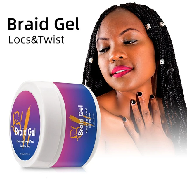 Strong Hold Braid Gel Tames Frizz Smoothing Gel Good for Twist