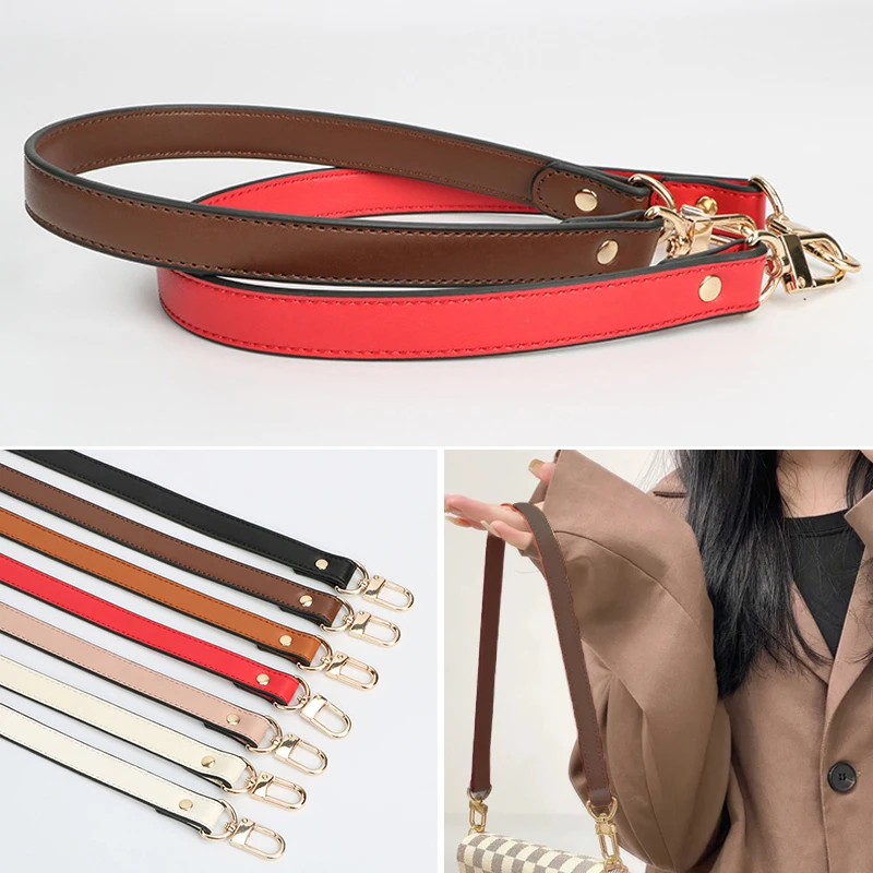 bag strap Handle belt black patent leather PU DIY Lady handbag accessories  With Snap hook adjustable 2.5cm 2cm 1.2cm width