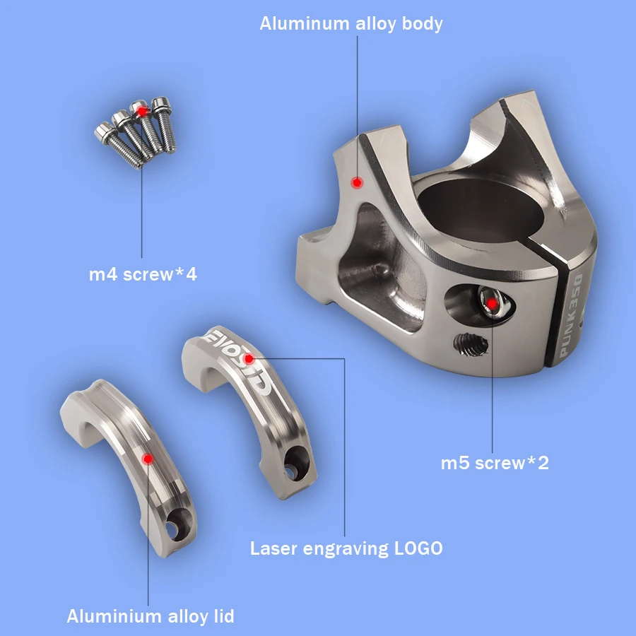 Představec EVOSID pro MTB Power Bike 31,8 mm Riser Short Bridge - Image 2