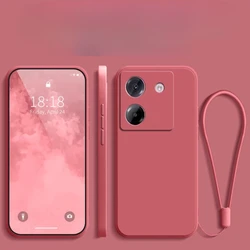 Silicone Matte Shockproof Phone Case with Strap and Bumper Protection for POCO M7 Pro 5G (SCH)