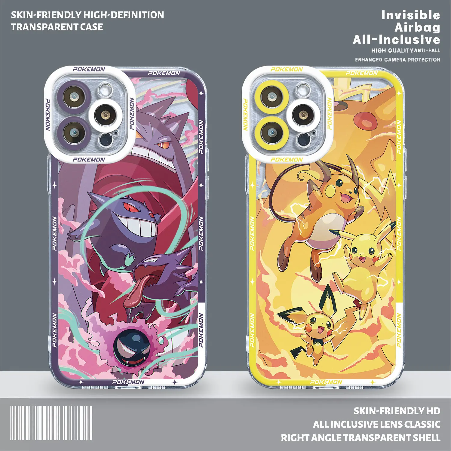 Gengar Eevee P-Pokemon Anime Clear Case Per Iphone 14 Pro Max 8 6 7 Plus 11 12Pro Se 2020 Xr Xs 13 Mini X Xs Max Cover In Silicone