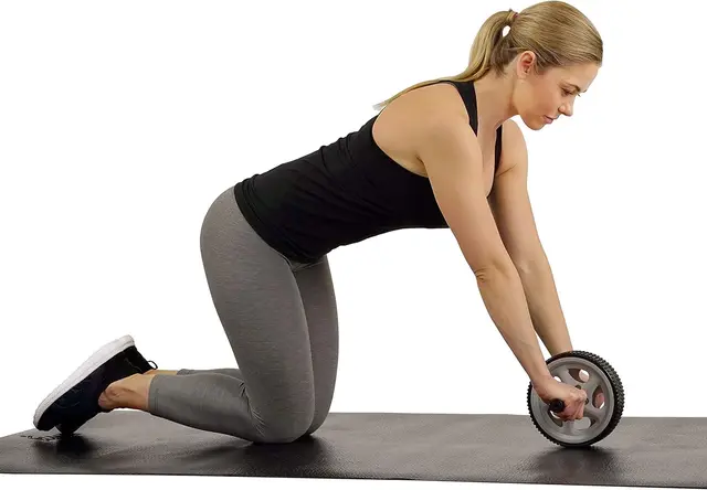 Ab Roller Wheel for Core Strength, Non-Slip Handles, Compact Home Gym Equipment