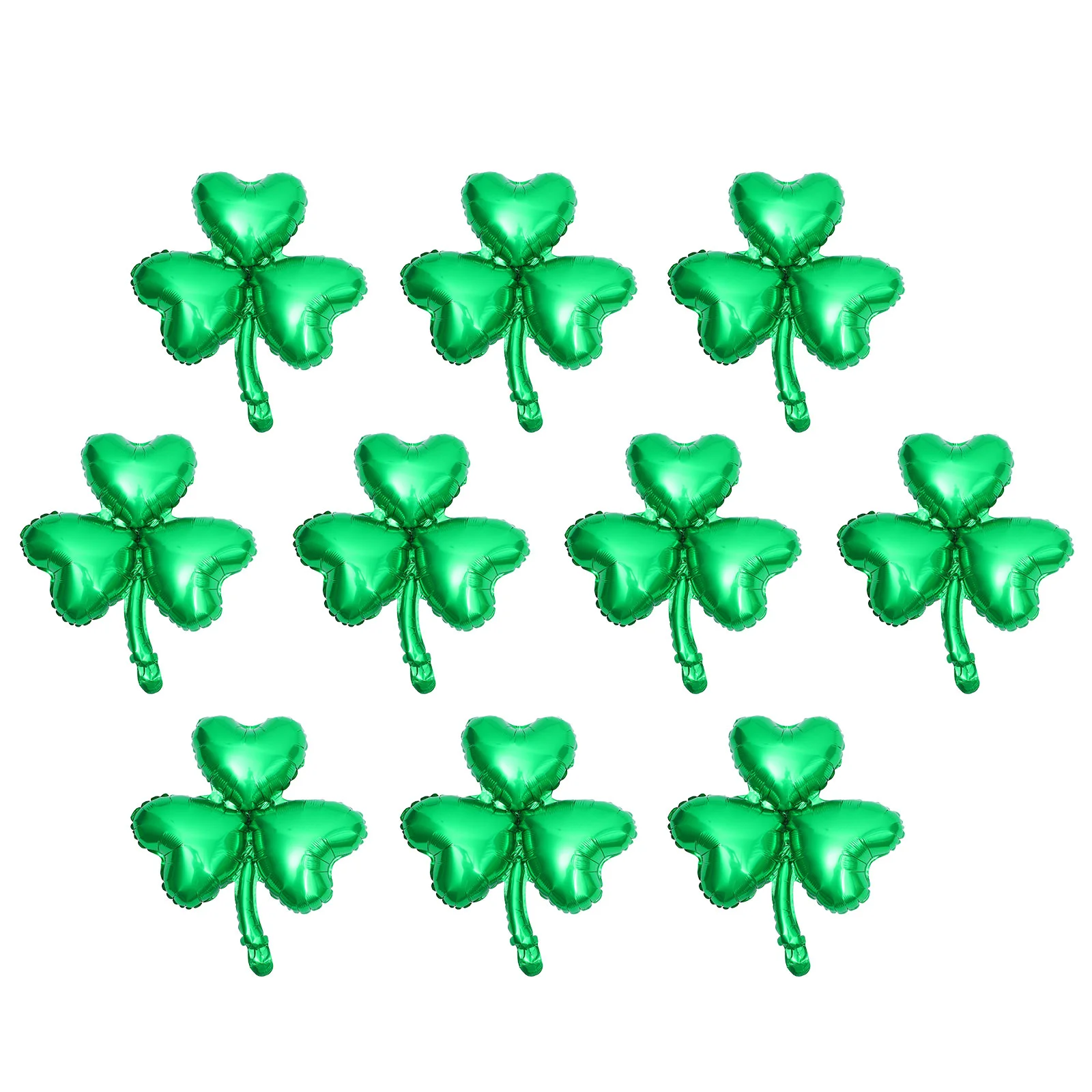 

10 Pcs Balloon Party Shamrock Balloons Festival Decorations Supplies Green