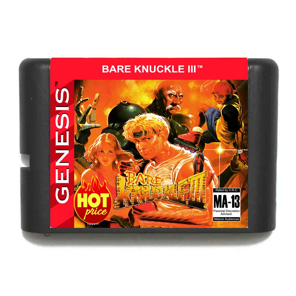 Bare Knuckle 3 16 Bit Md Game Card Reproduction Game Cart For Sega