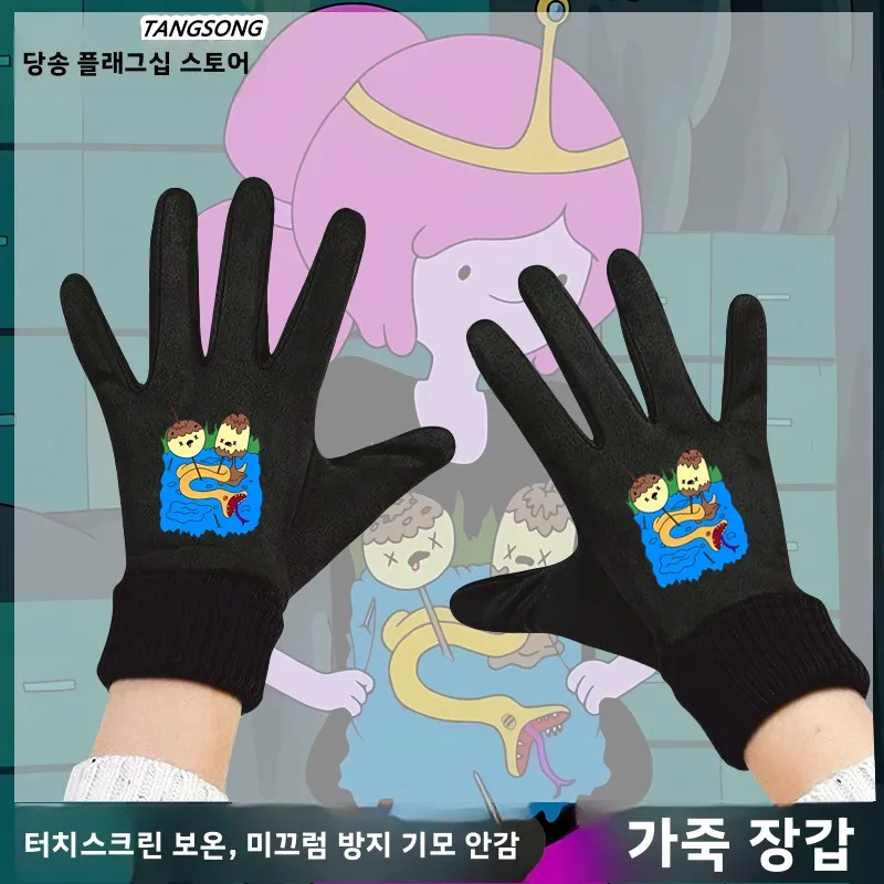 프린세스 터치 스크린 겨울 사이클링 장갑 양털 안감 유니섹스 따뜻한 자전거 장갑 젊은 감각의 디자인 폴리우레탄 탄성 섬유