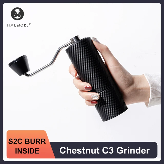 TIMEMORESTORE Chestnut C3 Manual Coffee Grinder S2C Burr High Quality Portable Hand Grinder With Double Bearing Positioning 1