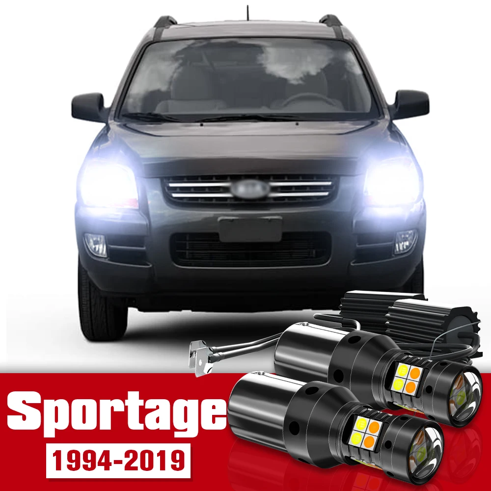 

2pcs LED Accessories Dual Mode Turn Signal+Daytime Running Light DRL For Kia Sportage 1 2 3 4 1994-2019 2012 2013 2014 2015 2016