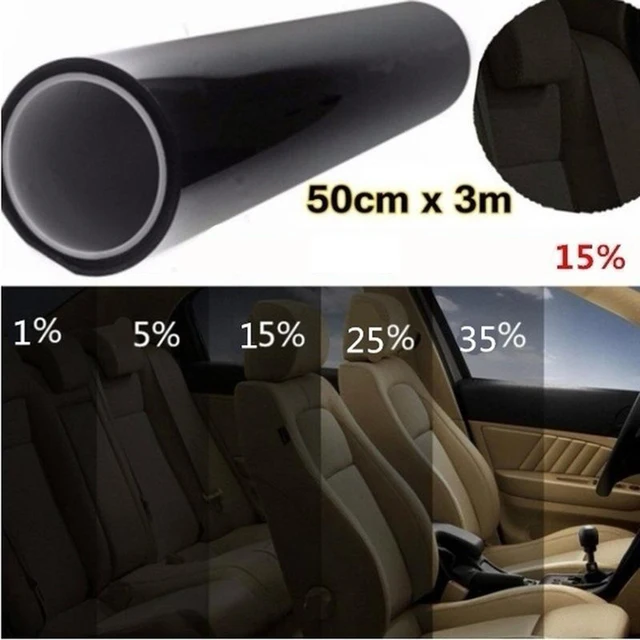 1pcs 300CMx50CM Black Window Tint Film Glass Sticker Solar Sun Shade Films For Car Black Roll 15% VLT Tinting Tool Kits 1