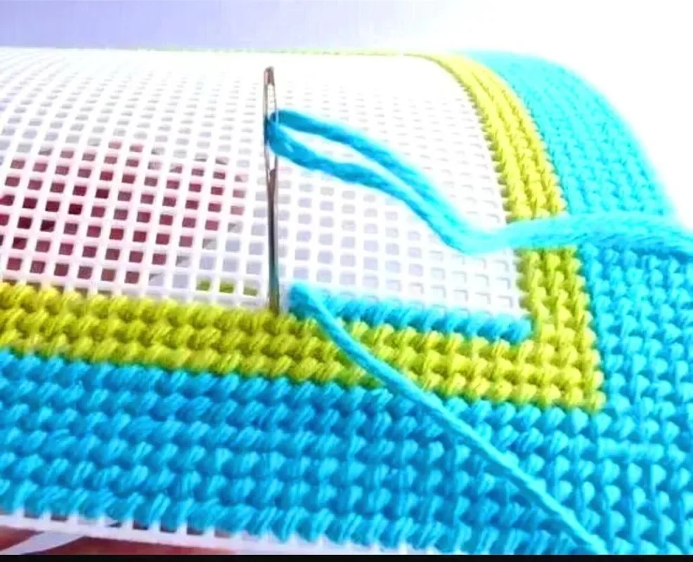 Crochet Bag Canvas Sheet Fine Mesh Woven Bag Cross Stitch