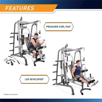 Cage Workout Machine Full Body Training Home Gym Equipment System with Leg Developer, Press Bar, PEC Deck 5
