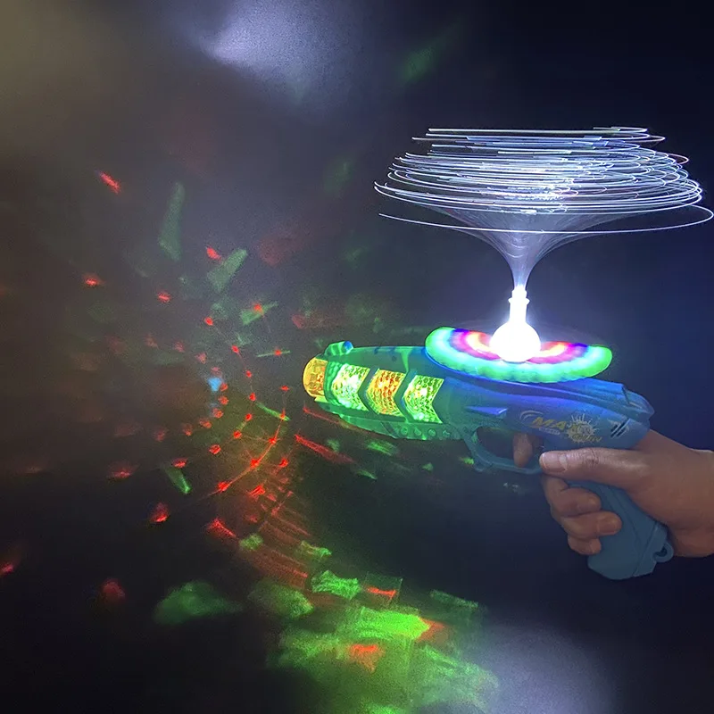 New Children's Toys Electric Music Projection Fiber Gun Rainbow Projection Sound Light Gun Pistol Luminous for Kid Boys Birthday 4