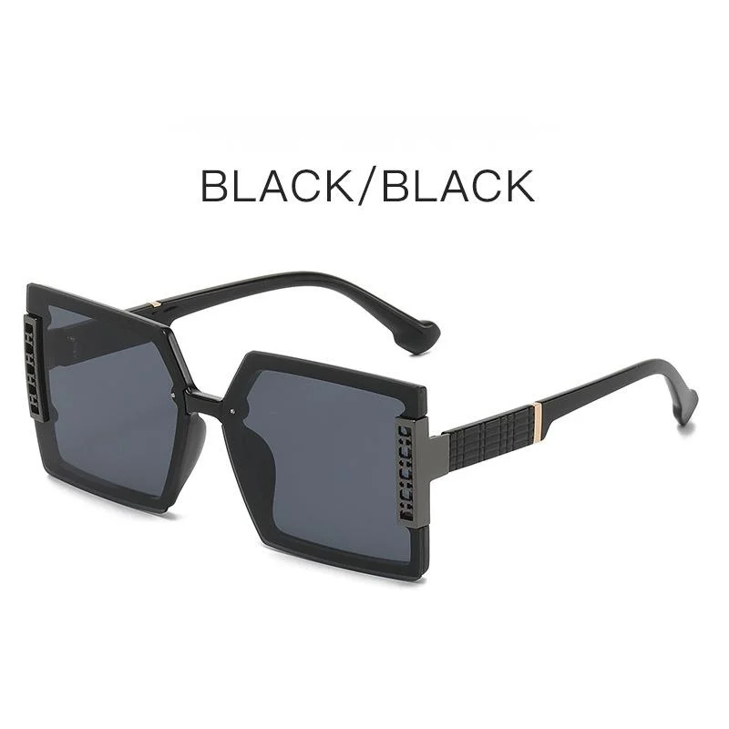 Neue Buchstabe H Modetrend-Sonnenbrille mit großem Rahmen, personalisierte Straßenfoto-Sonnenbrille im Internet, rote Straßenfoto-Sonnenbrille_voghion.com