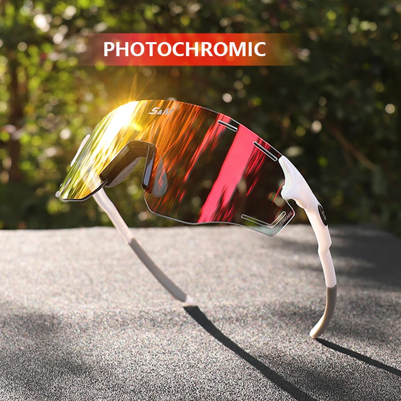 

S&M Fashion Cycling Glasses Outdoor Polarized Sports Eyewear Bike Bicycle Sunglasses Mtb Goggles Riding Windshield Sunglasses