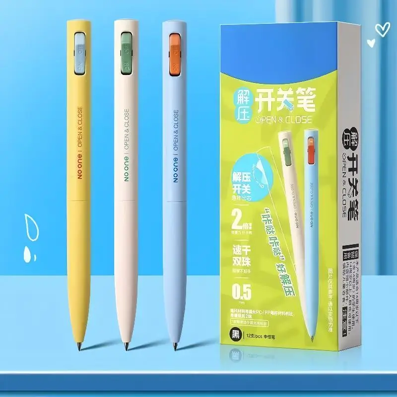 듀얼 볼팁 크리에이티브 피젯 젤 펜 블랙 잉크 0.5mm 독특한 클릭 액션 스트레스 해소 문구류