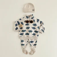 Ensemble de vêtements d'automne pour bébés garçons et filles, sweat-shirt à manches longues + pantalon de survêtement, tenue pour enfants, 2 pièces, nouvelle collection 3