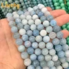 100% Natural stone Pure Natural Sea Blue Treasure jade Beads For Jewelry Making DIY Advanced sense Bracelets 15"Inch 6/8/10/12mm 3