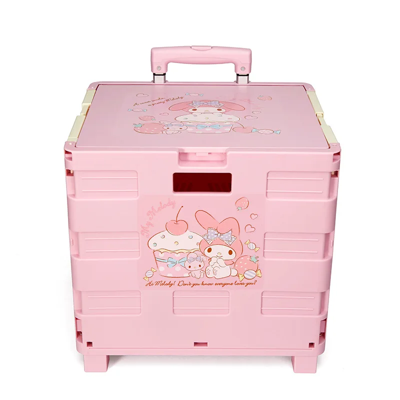 Kawaii Pink Shopping Cart My Melody Sanrio Storage Cute Kawaii Babe