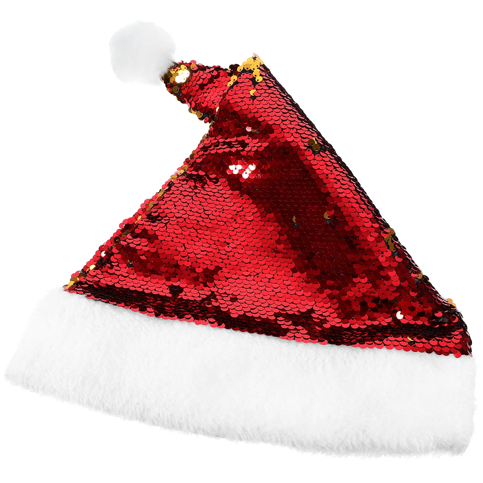

Christmas Santa Hat Sequin Hat: Xmas Cap Holiday Hat Costumes Accessories Decoration Hat Party Supplies Golden