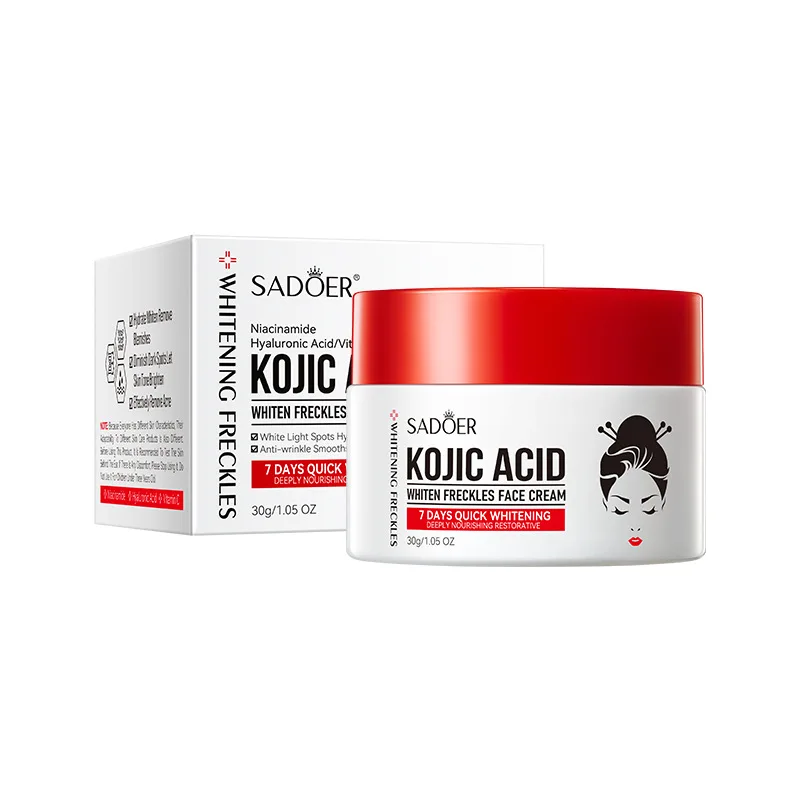 1/2pcs SADOER Kojic Acid Face Cream Moisturizing Freckle Removing Creams Brightening Hydrating Facial Cream Skin Care Products