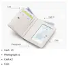 PU Leather Short Wallet For Women's Fashion Solid Color Large Capacity Lady Handbag Foldable Thin Card Holder Coin Purses 5