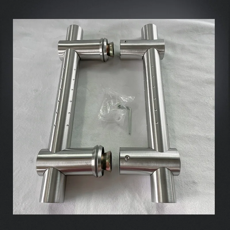 Adjustable distance between glass door handle holes and stainless steel handle (XYLS-003) door handles
